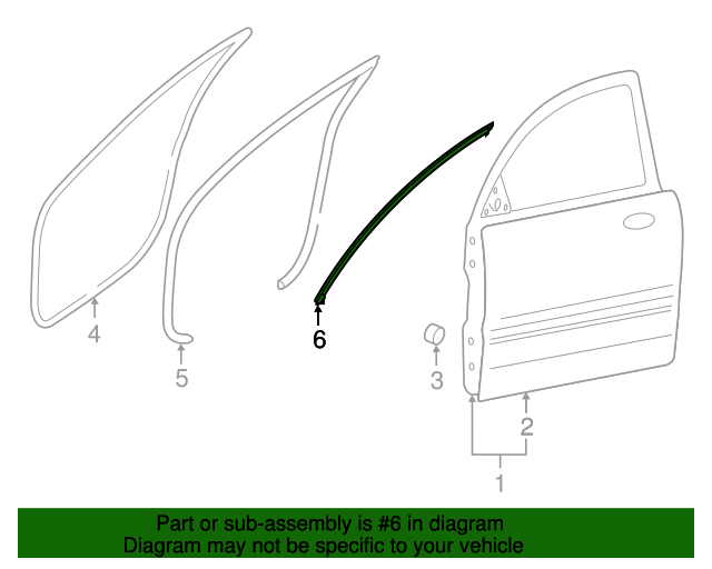 821603R050 Upper WeatherStrip 20142016 Kia Cadenza Kia.Parts Store