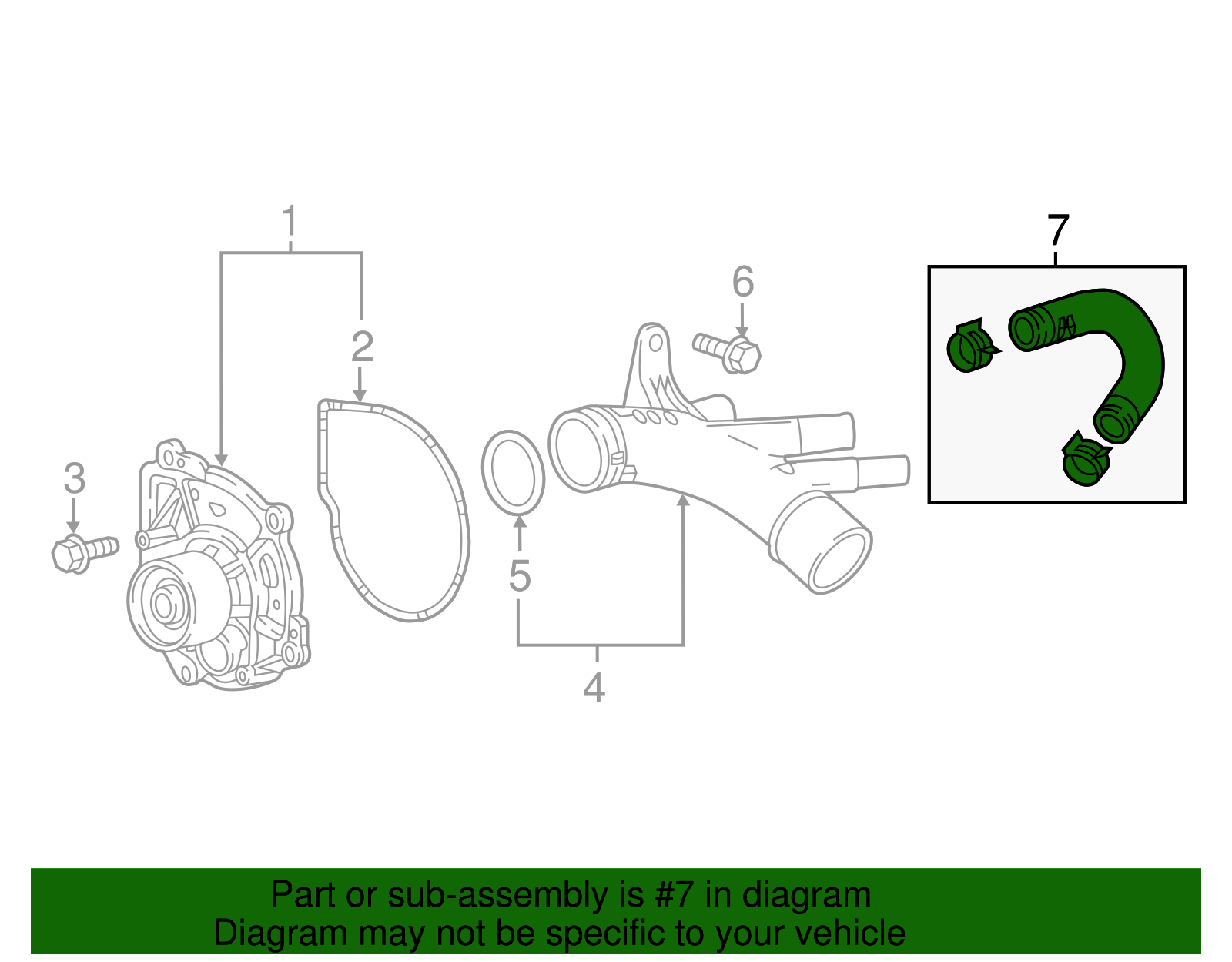 Radiator Outlet Hose - GM (84463180)
