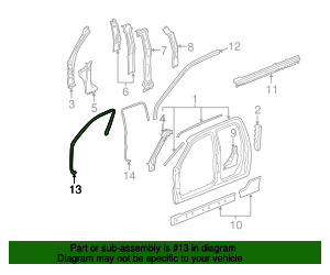 2004-2012 GM Weather-Strip On Body 19210208 | QuirkParts