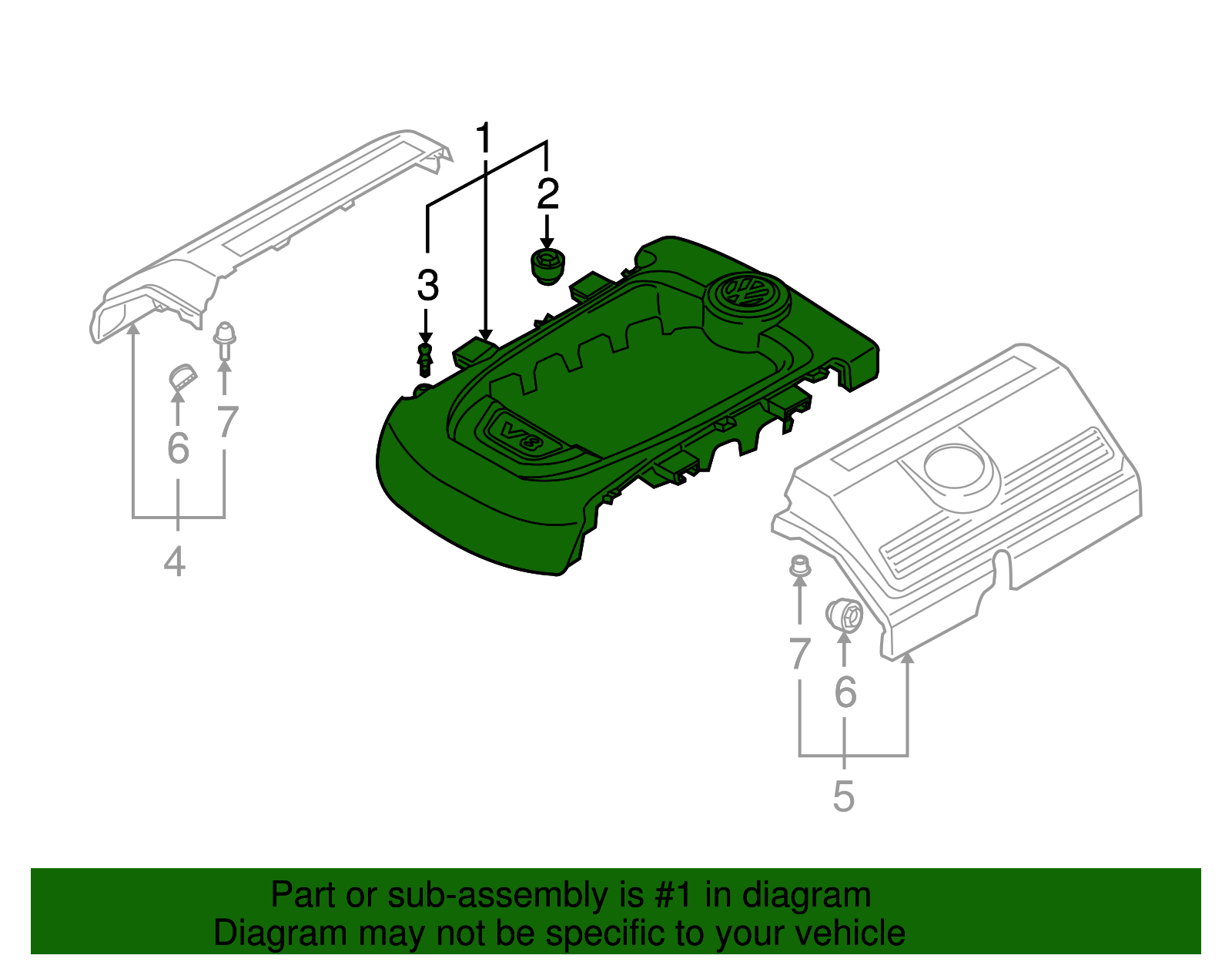 Center Cover - Volkswagen (7L6-103-925-A)