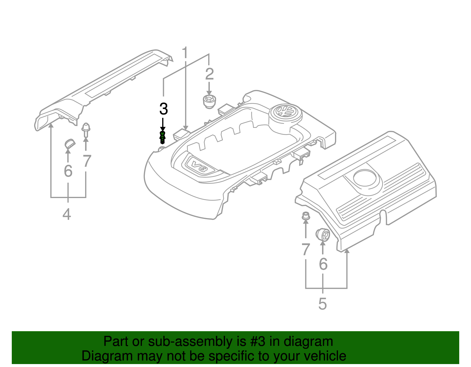 Center Cover Connector - Volkswagen (7L6-109-321)