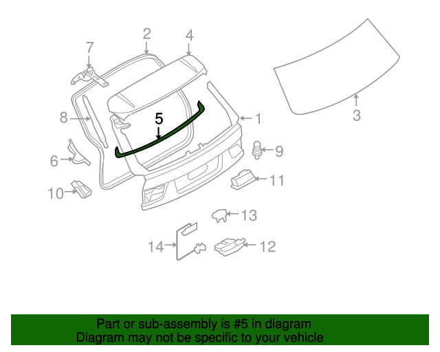 Genuine BMW 51767162157 Spoiler Gasket FREE Shipping on Most
