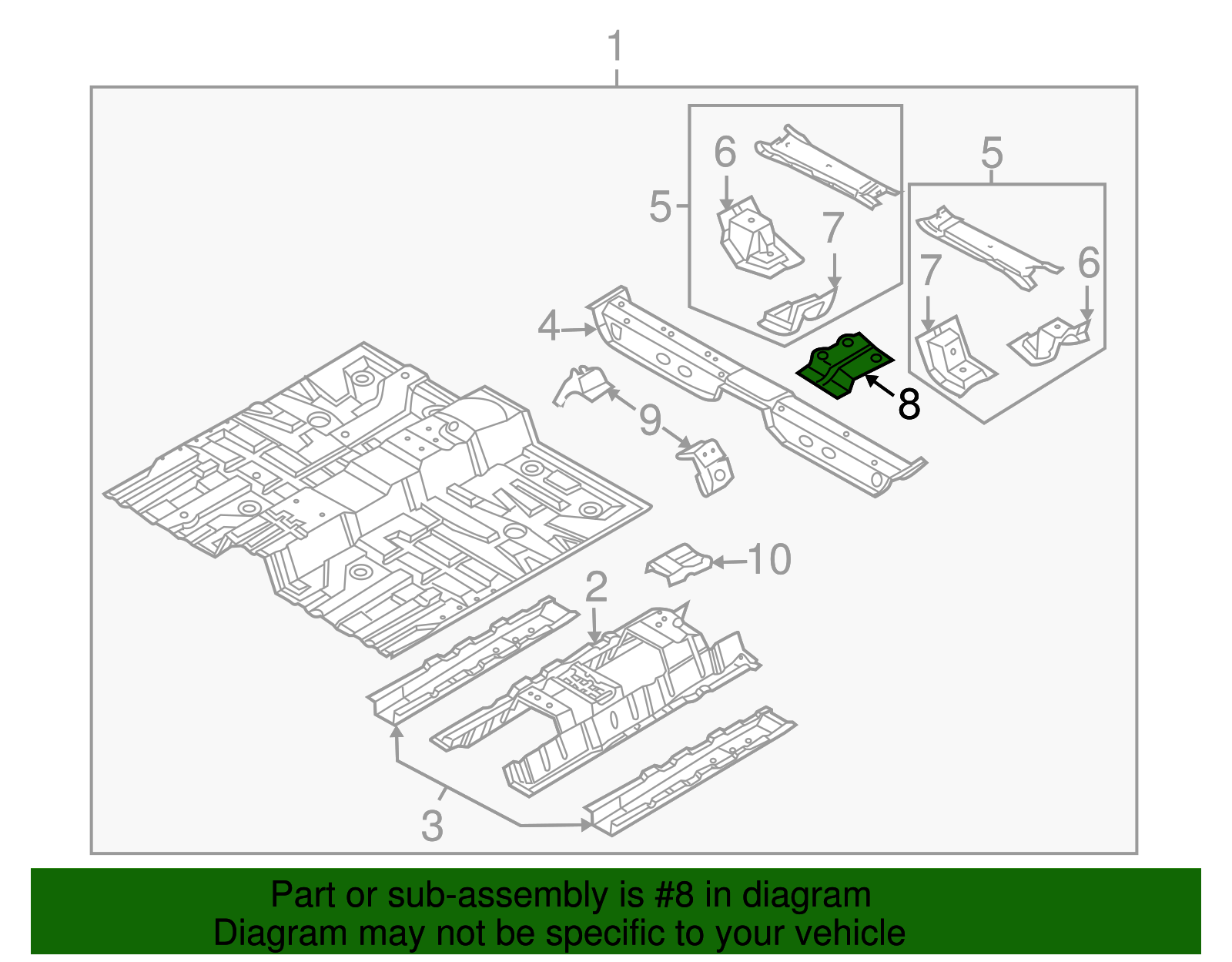 Front Floor Panel Bracket - GM (96853971)