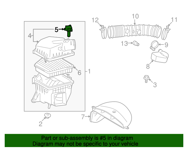 20062015 Lexus Mass Air Flow Sensor 2220431020 OEM Parts Online