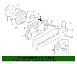 1985-2012 Volkswagen Drum Brake Shoe Hold Down Pin WHT-001-953 | OEM ...