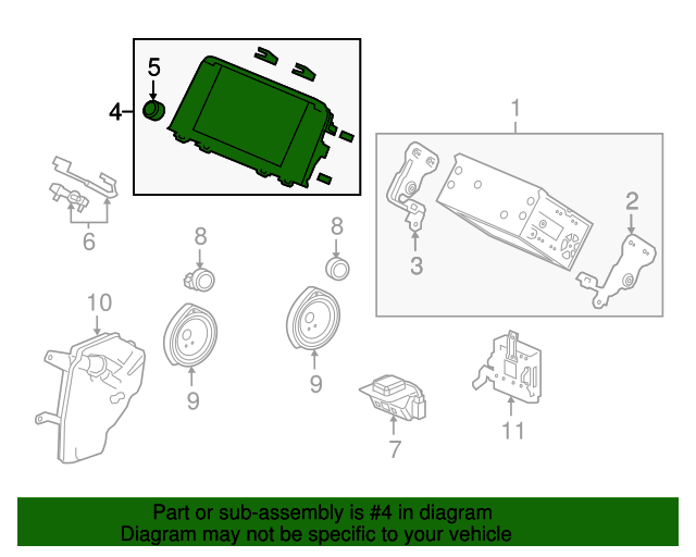 39710TLAA11 Display Unit 2017 Honda CRV All Discount Parts Store