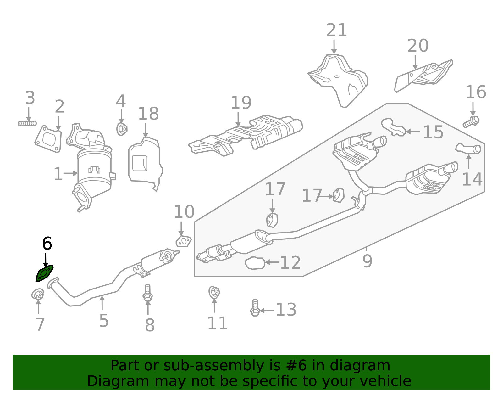 Catalytic Converter Gasket - Cadillac (84135650)