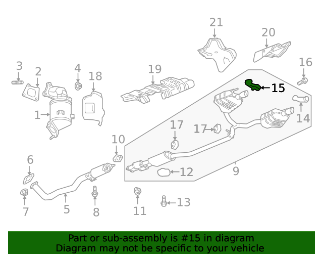 20172022 GM Muffler & Pipe Hanger Replaced by Part Number 84697277