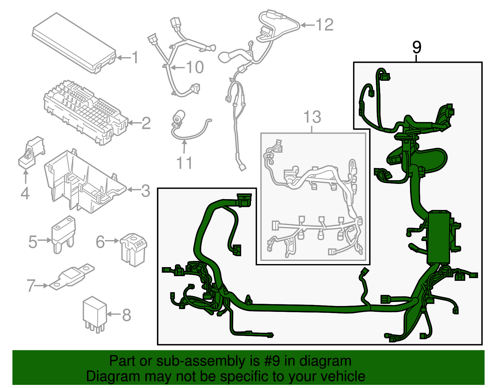 Wire Harness - Ford (GJ7Z-14290-AY)