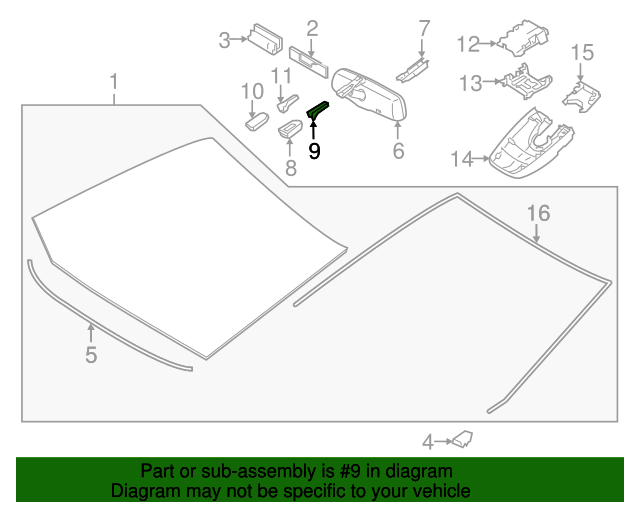 20132018 Toyota Avalon Rain Sensor Cover 8994342010 Toyota Parts Center