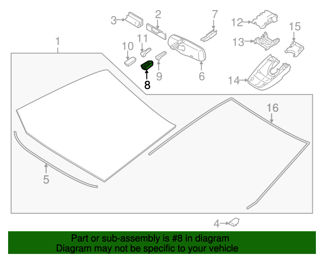 New Genuine OEM Part 89941-52010 Toyota Sensor rain 8994152010