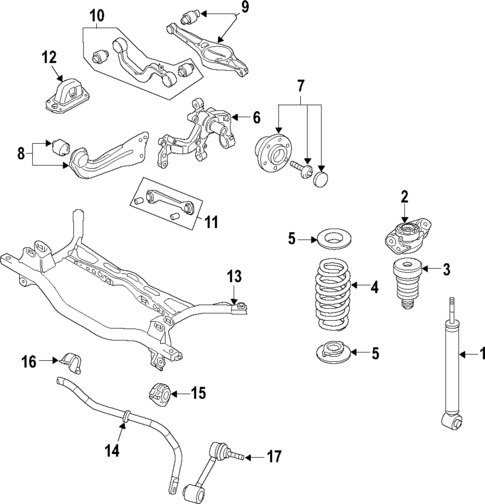 Rear Suspension For 2015 Volkswagen Golf OEM Parts Online