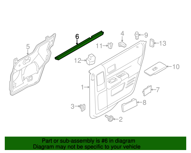 20092019 Ford Flex Belt WeatherStrip Driver's Side (LH) 8A8Z7425861A