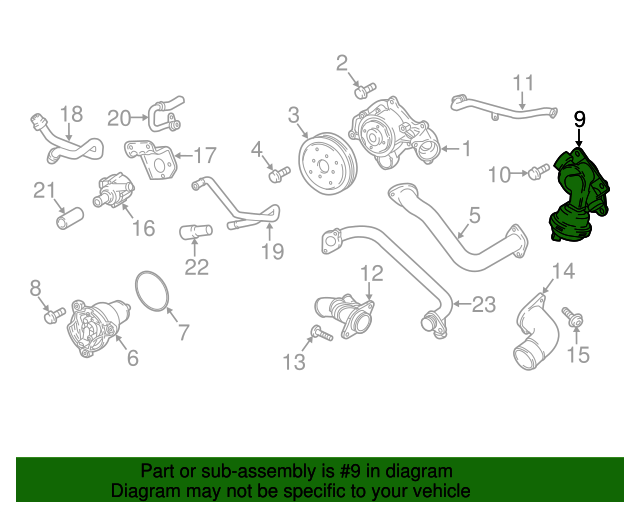 HVAC Heater Control Valve 06M121678H Audi USA Parts