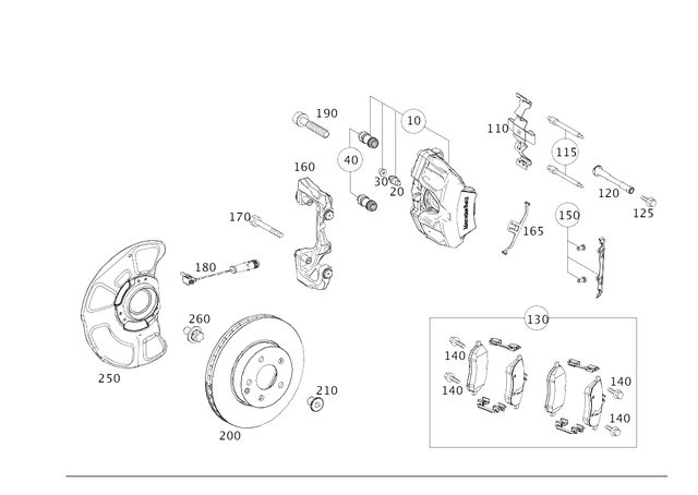 2014-2018 Mercedes-Benz Cover Plate F Brake Disc 218-421-01-20 らっきょさん専用＊美品＊伊予絣反物＊レトロ＊ヴィンテージ