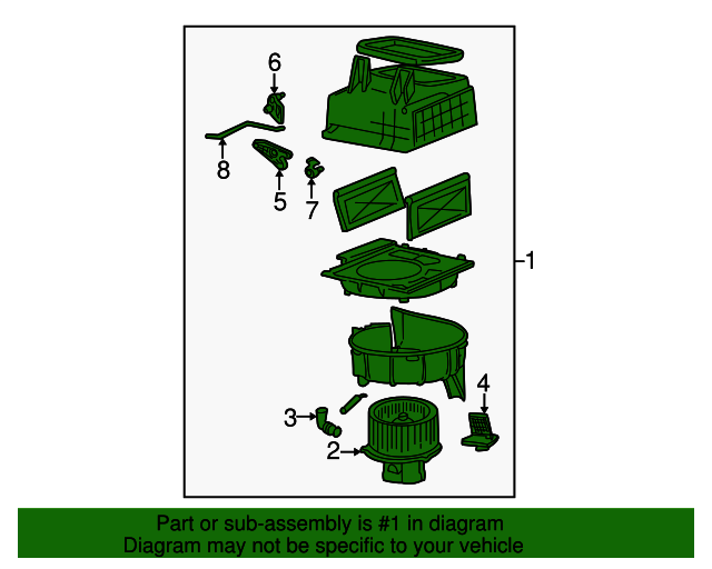 Genuine Hyundai 97601-25251 Evaporator Unit