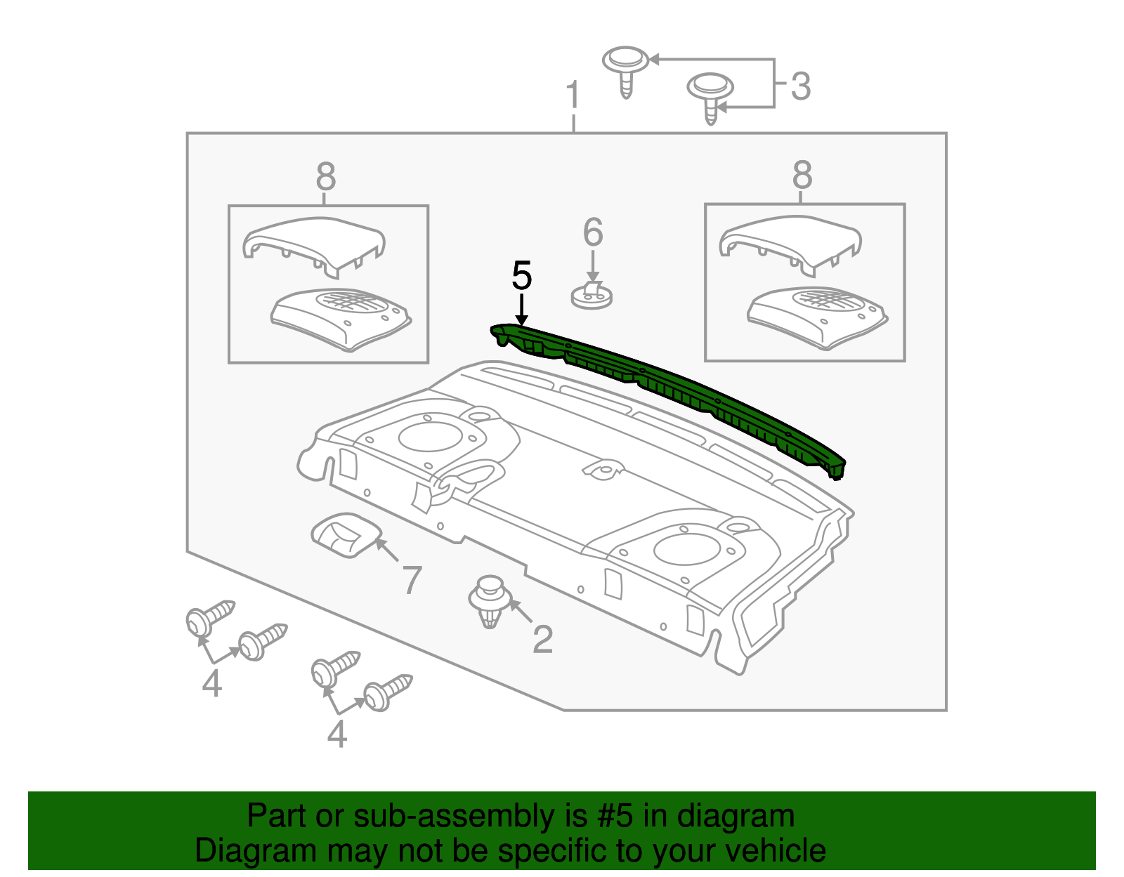 Grille, R/Wdo Tr Fin Panel Vent - GM (92203761)