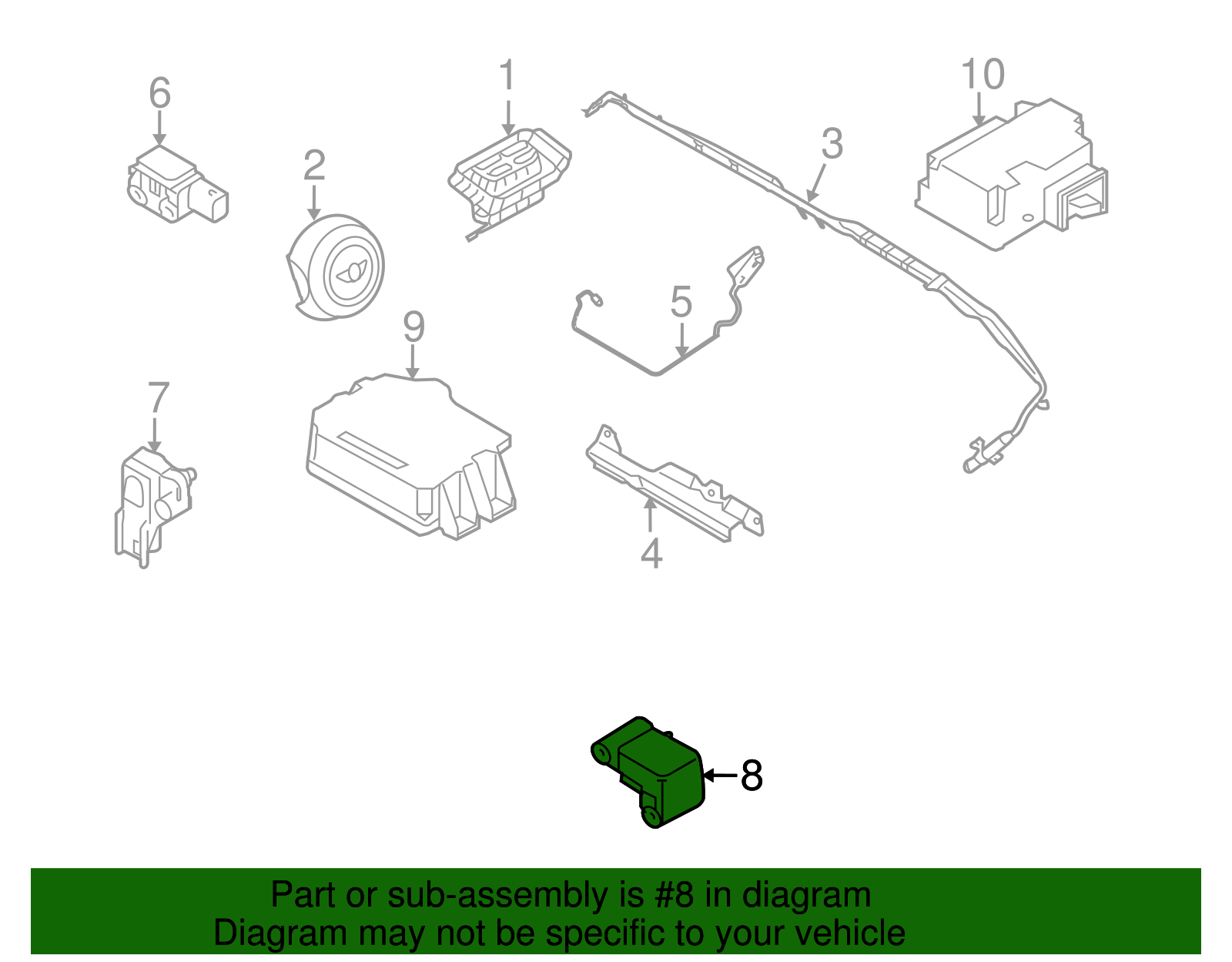 2007-2009 Mini Cooper Sensor, B-pillar 65-77-6-977-398 ...