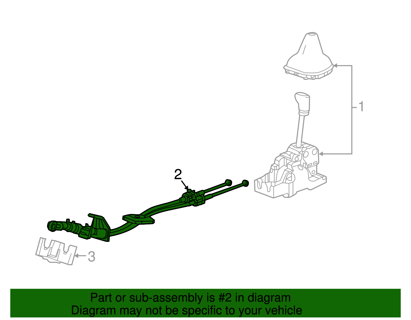GM Genuine Parts 25186046 Manual Transmission Shift Lever & Selector Cable - OEM Replacement - View #6