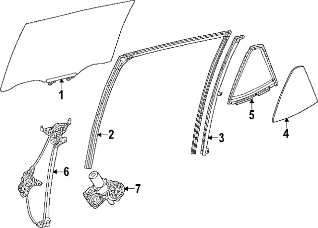 2023-2024 Lexus RZ450e Window Channel 68142-46030 | OEM Parts Online