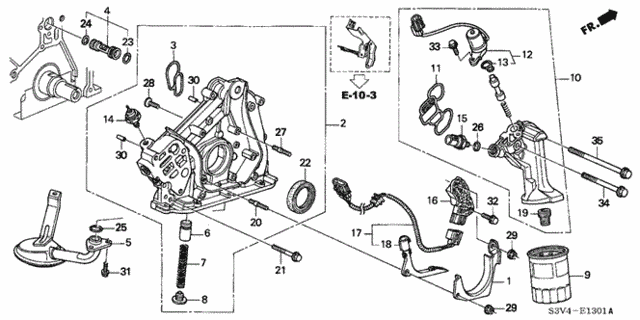 Oil Pump - Oil Strainer (2) for 2004 Acura MDX #0