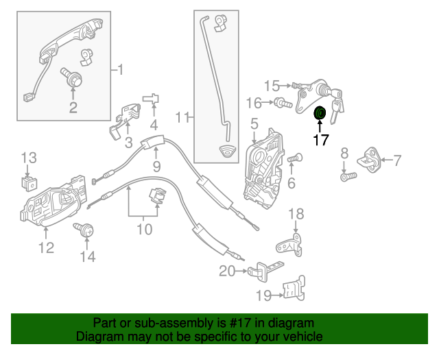 72146T5A003A4 Garnish, Door Cylinder *NH883P* (Platinum White Pearl
