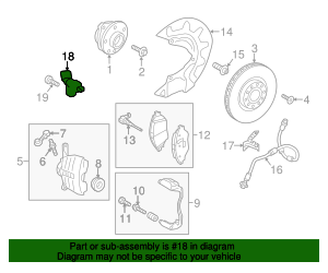 2015-2023 Audi ABS Wheel Speed Sensor WHT-003-860-B | AutoNationParts.com