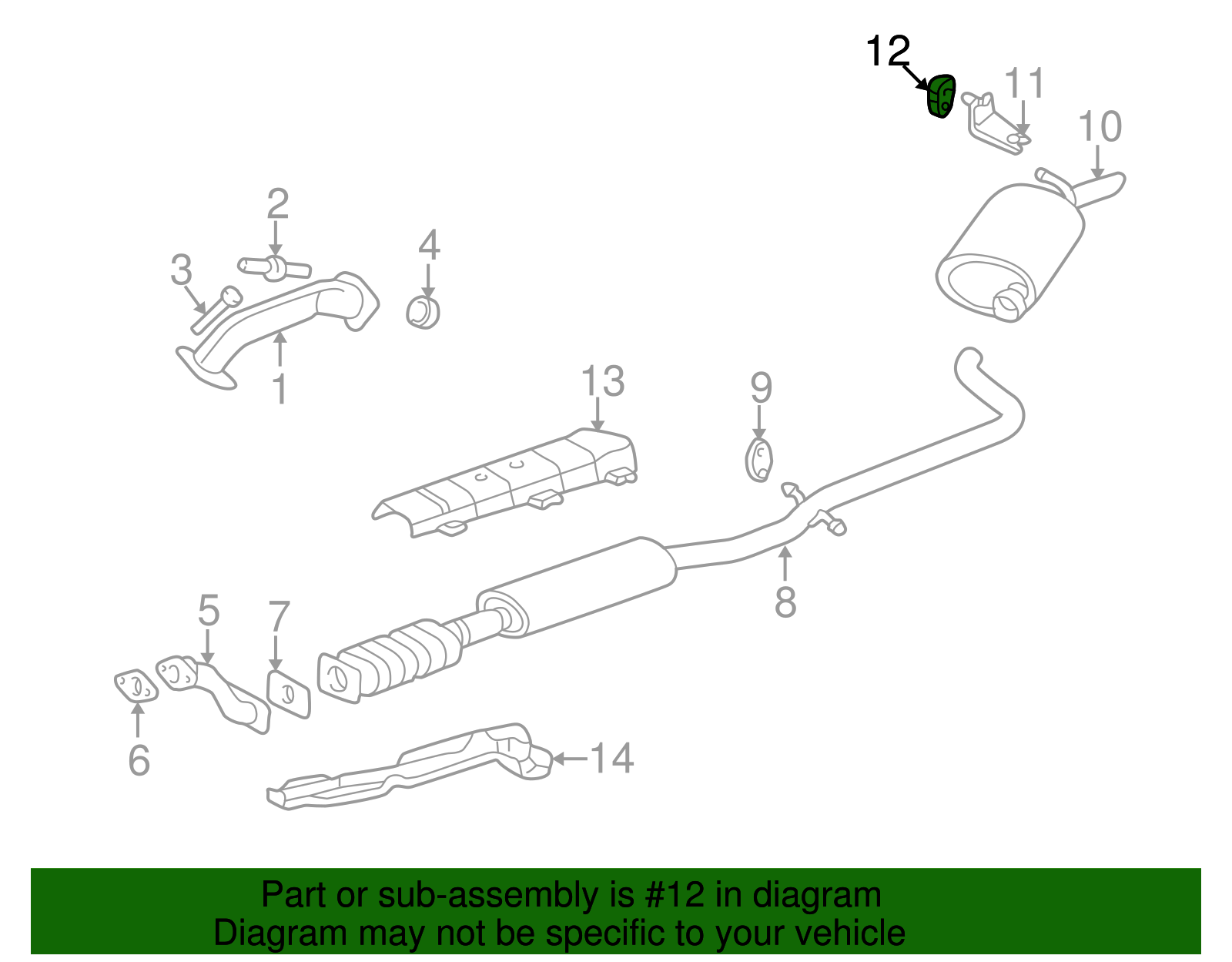 Exhaust System Hanger Insulator - GM (25687438)