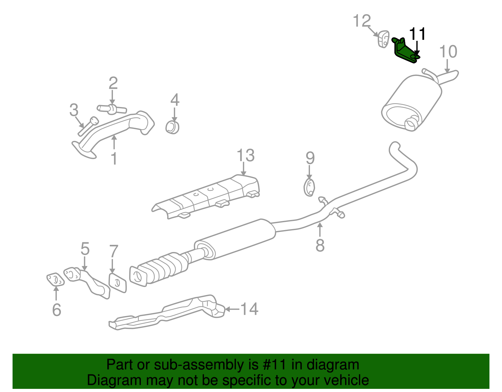 Muffler & Pipe Bracket - GM (25711980)
