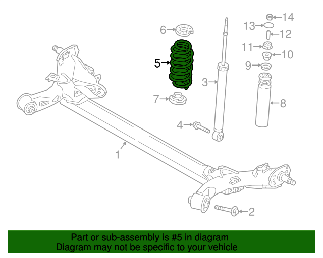 20182023 Mitsubishi Mirage Coil Spring 4140A470 Mitsubishi Parts Central