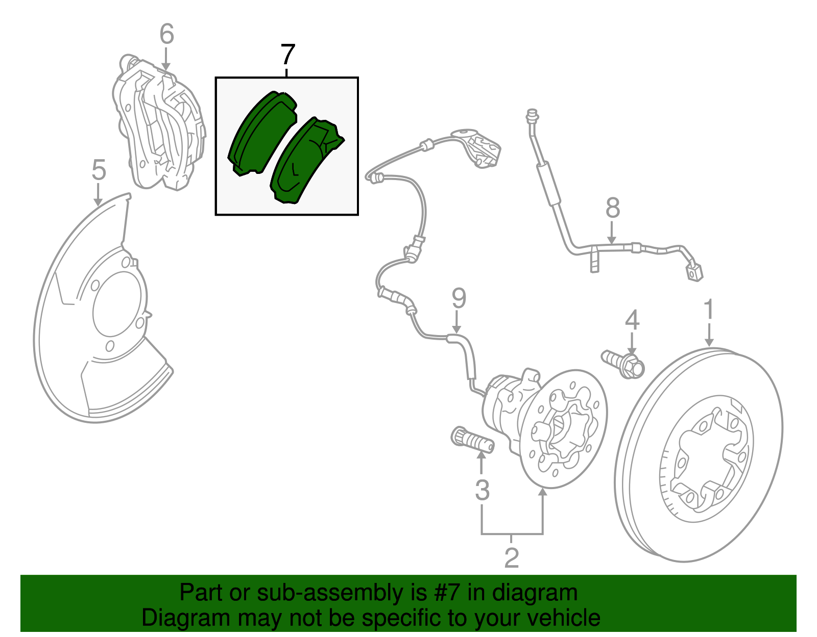 Front Disc Brake Pad Set with Clips - GM (89040317)