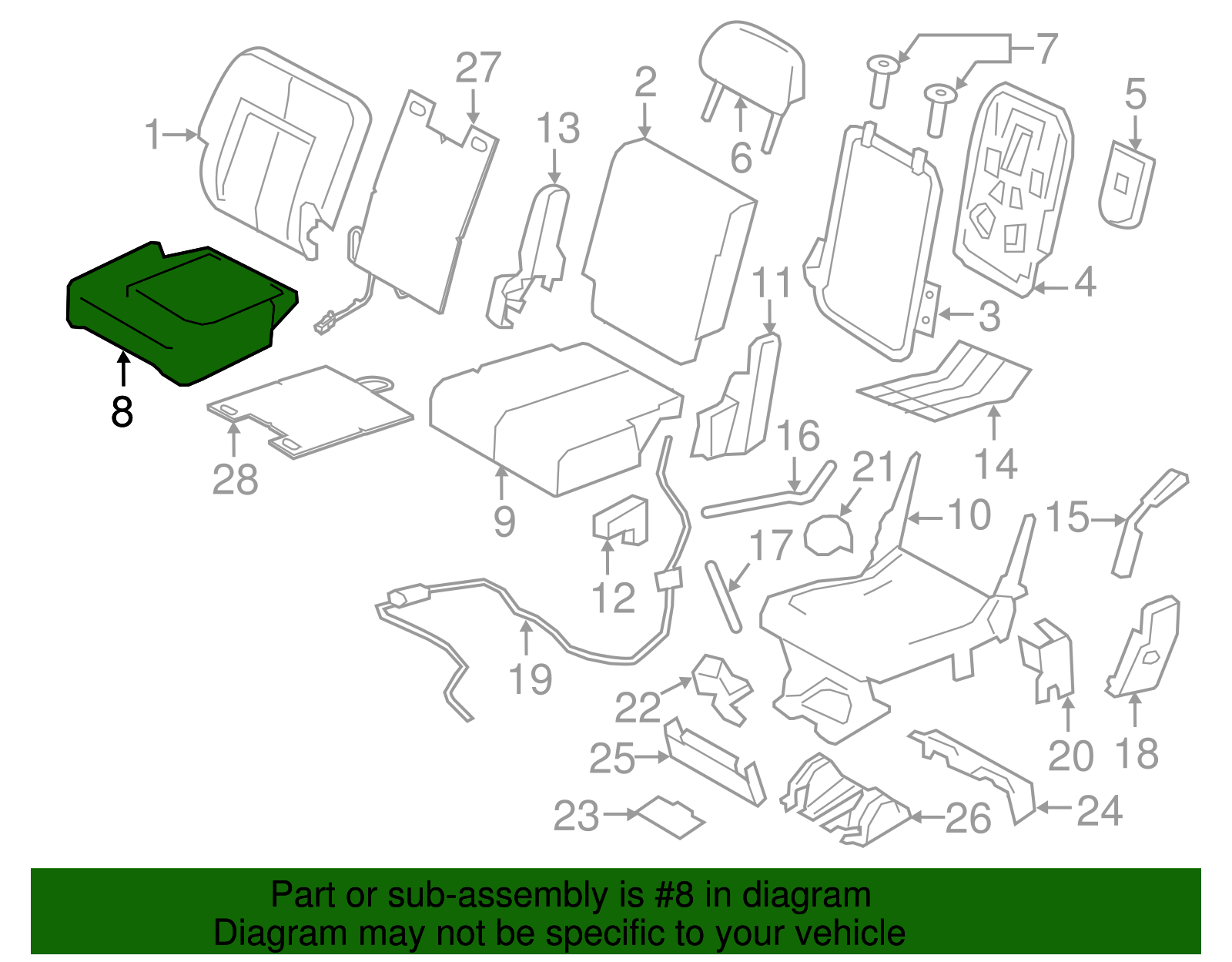 Cushion Cover - Ford (GL7Z-7863804-AB)