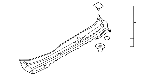 91419AN01A - Cowl Grille - 2020 Subaru 