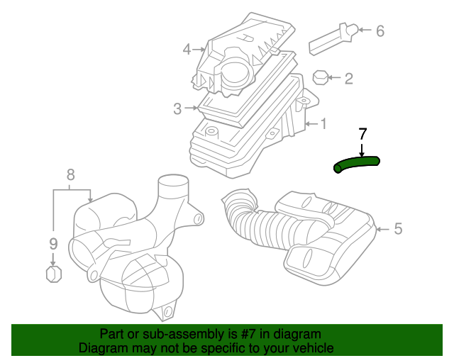 20062017 GM Positive Crankcase Ventilation (PCV) Hose 12643296 GM