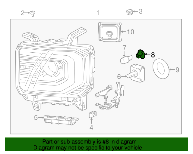 23507119 GM Front Side Turn Signal Lamp Socket GM Parts Store