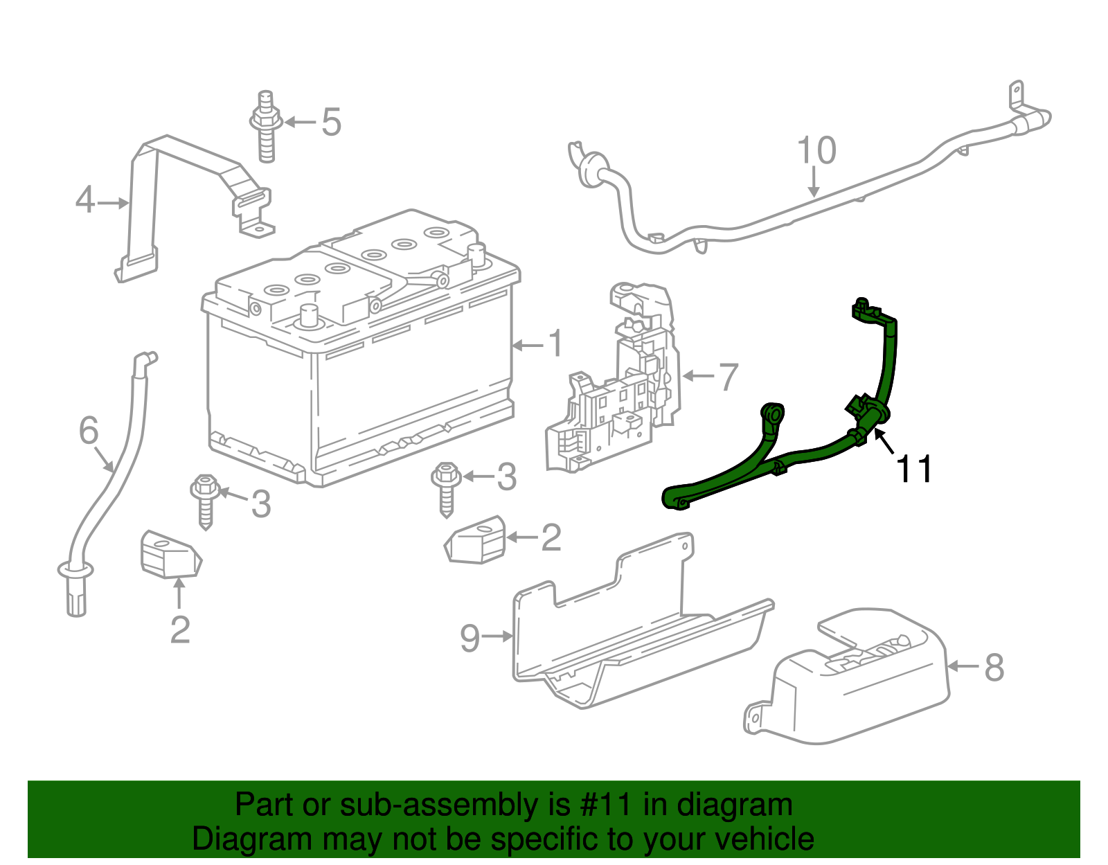 Battery Negative Cable - Cadillac (84144836)