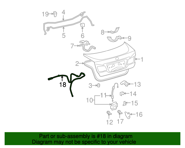 2007 2012 Lexus ES350 Release Cable 64607 33150 SSL Parts