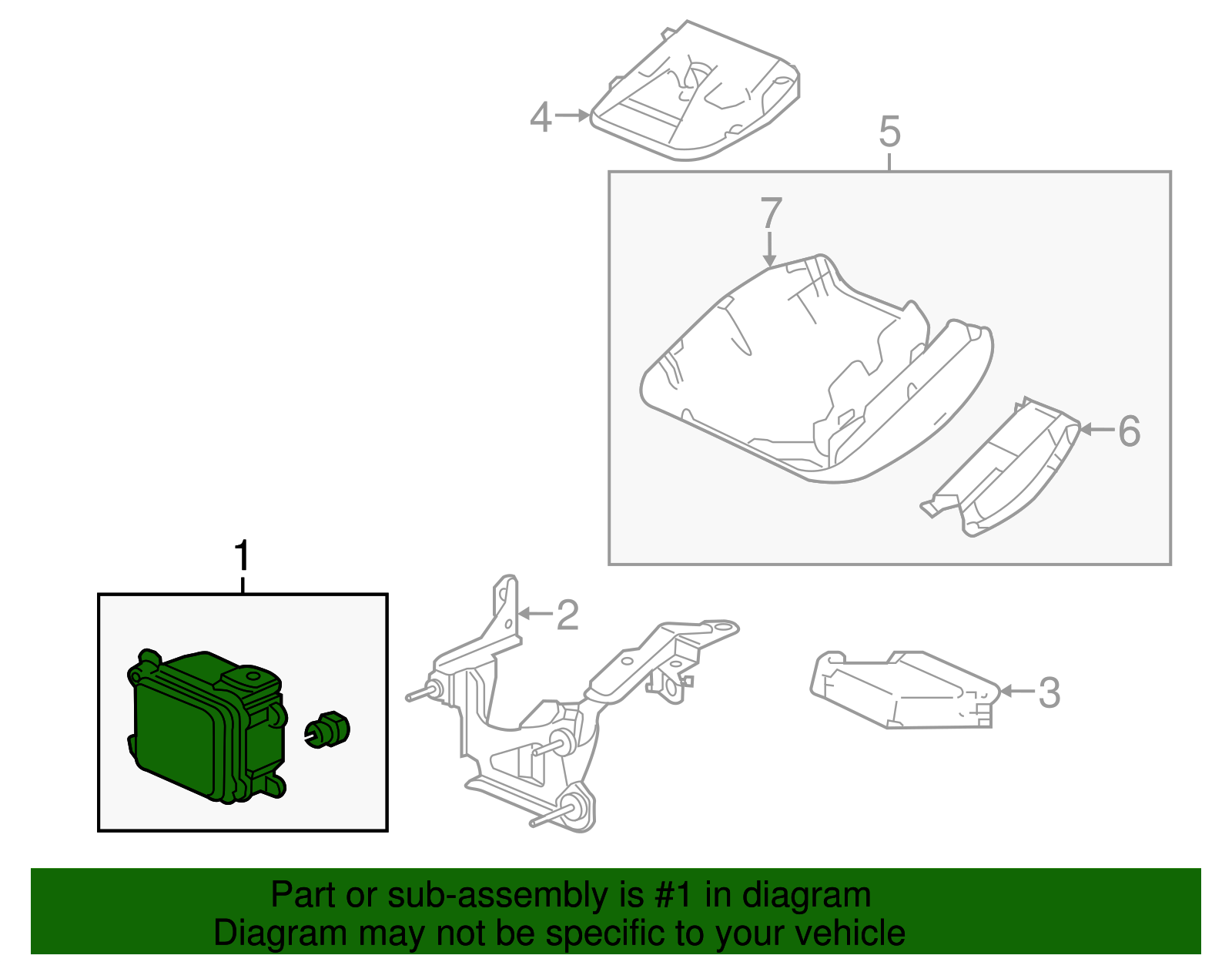 36802-T3W-A01 - 2014-2015 Honda Accord - Radar Sub-Assembly | Genuine ...