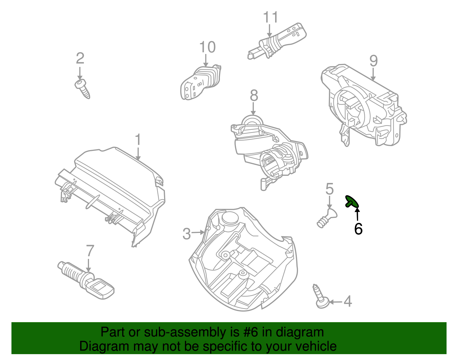 Cap, Strg Col Upper Tr Cover Bolt Tr - GM (09105007)