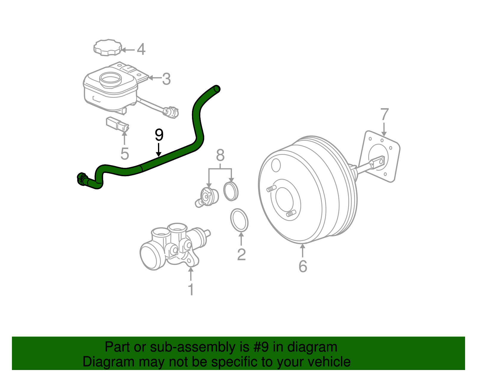Hose Assembly, P/B Boos Vac - GM (10357983)