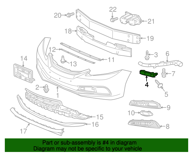 20122015 Honda Civic 12'15' HONDA CIVIC RH Front Bumper Spacer 71193