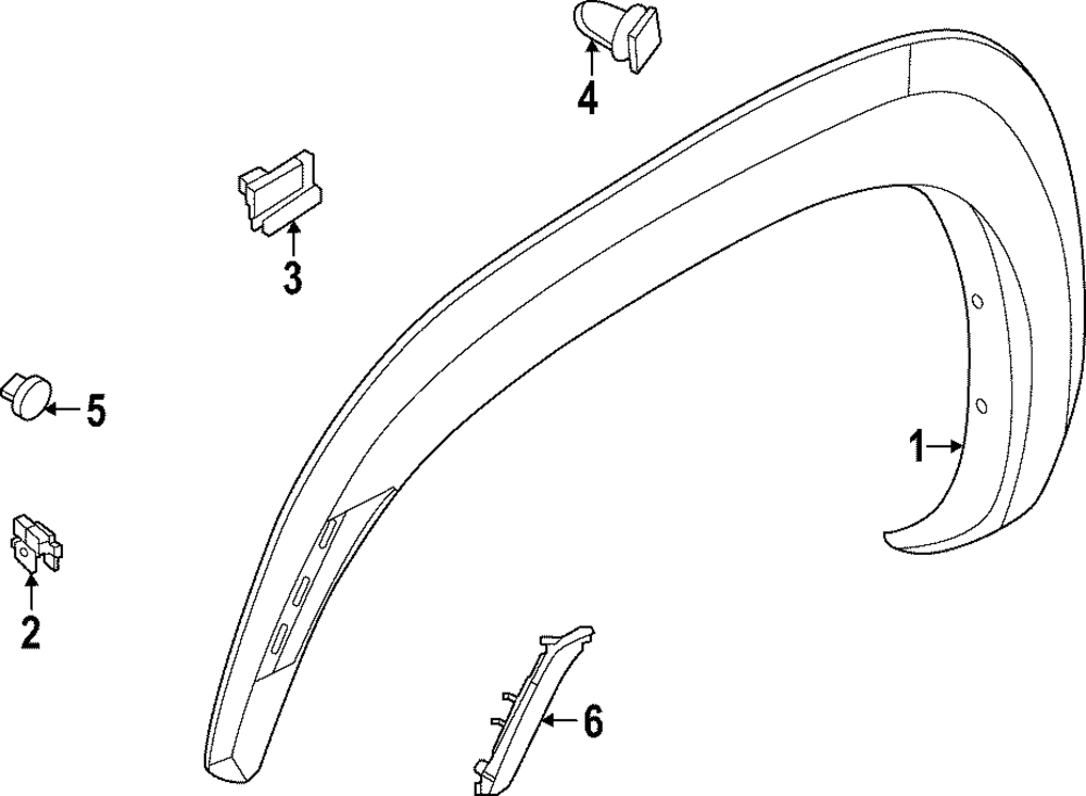 2022-2025 Nissan Frontier Flare Clip 01553-0212U | OEM Parts