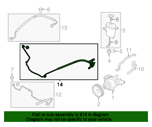 32416796387 - 2010-2013 BMW Power Steering Pressure Hose (32-41-6-796 ...