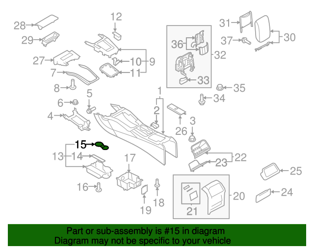 20082017 Audi Cup Holder Insert 8K08624354PK OEM Parts Online