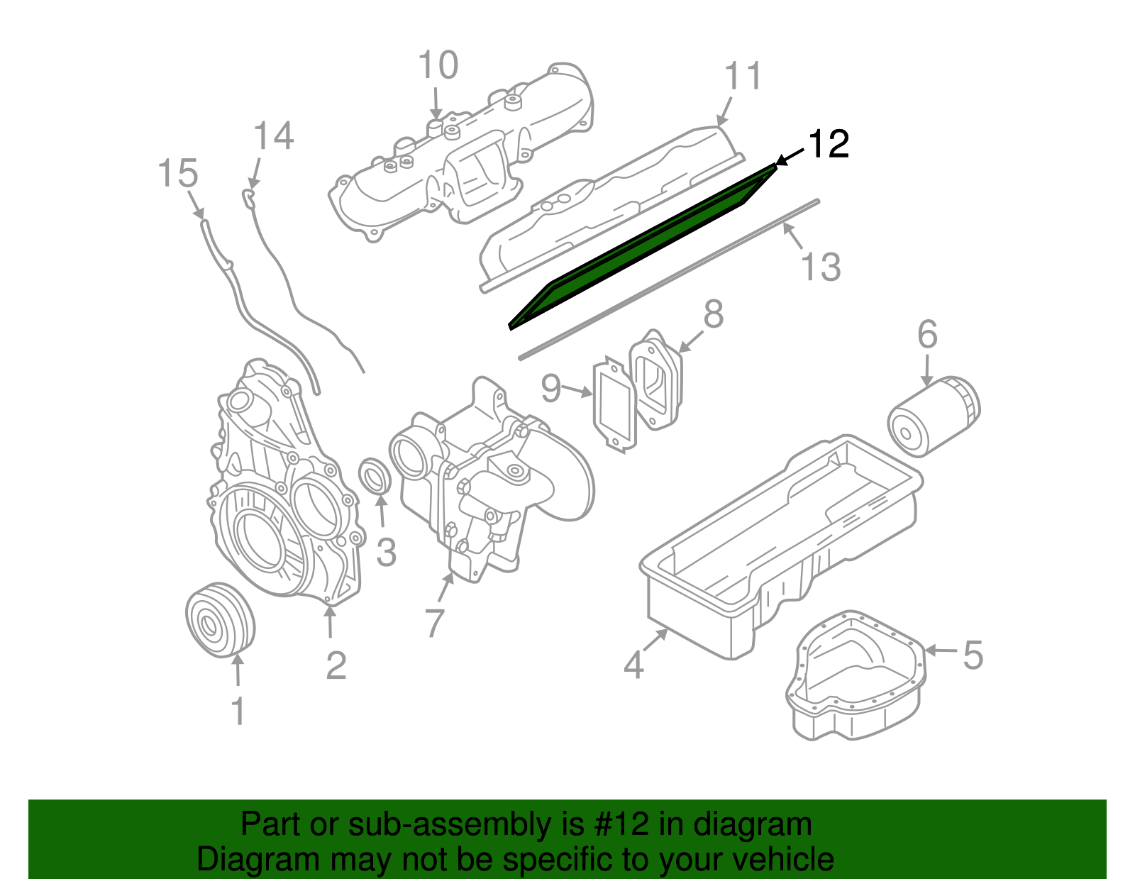 Upper Valve Cover Gasket - GM (97312341)
