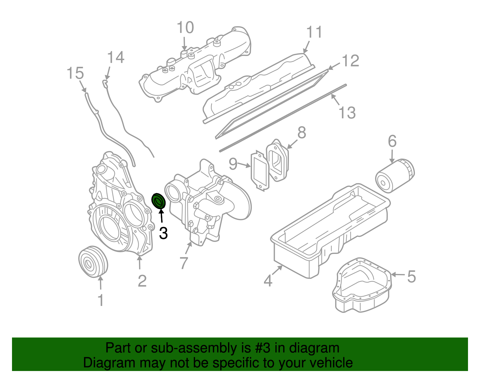 Rear Crankshaft Oil Seal - GM (97209342)