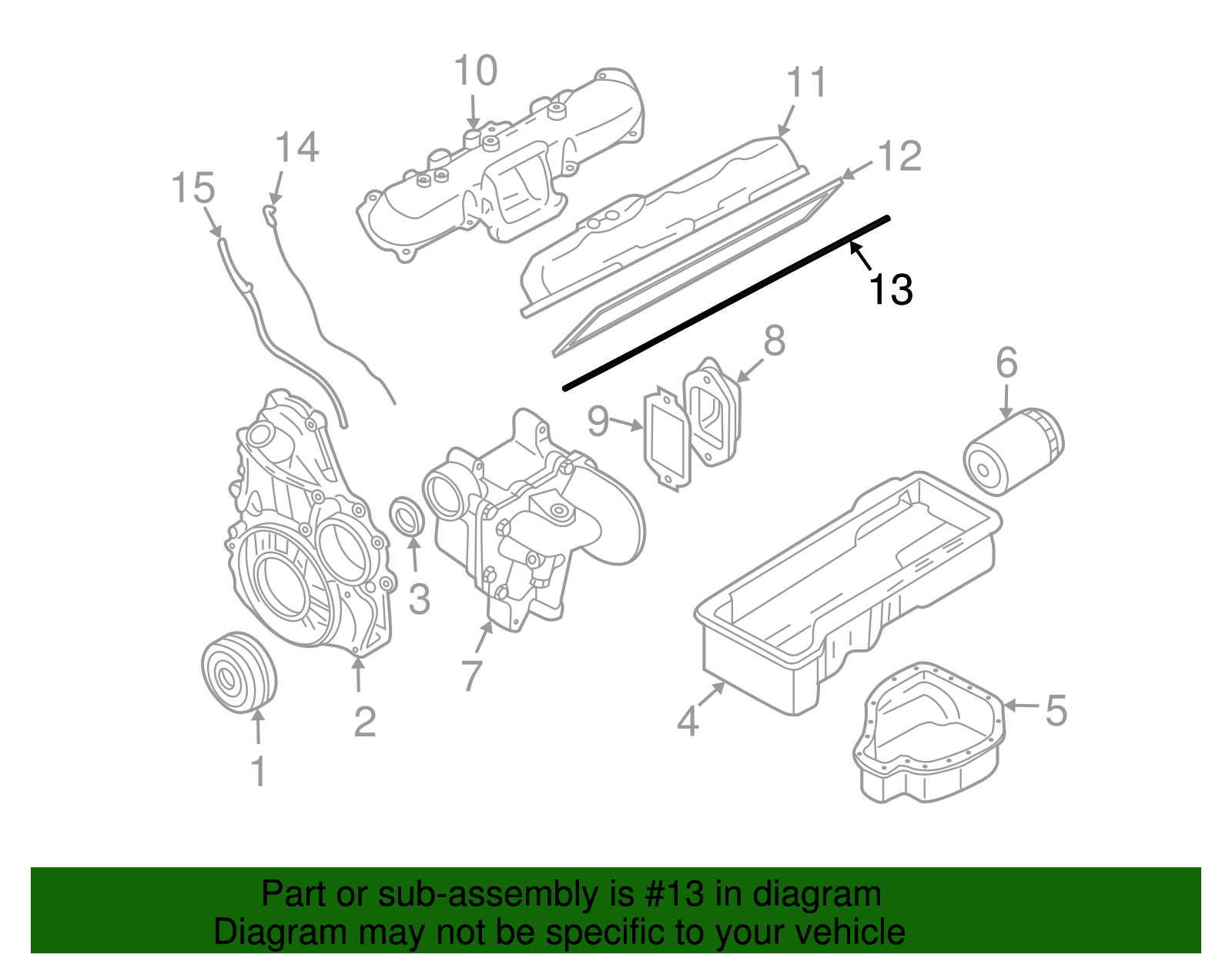 Lower Valve Cover Gasket - GM (97321295)