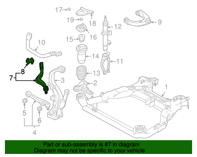 20032007 Mazda 6 Rear Lower Control Arm GR1A34J00