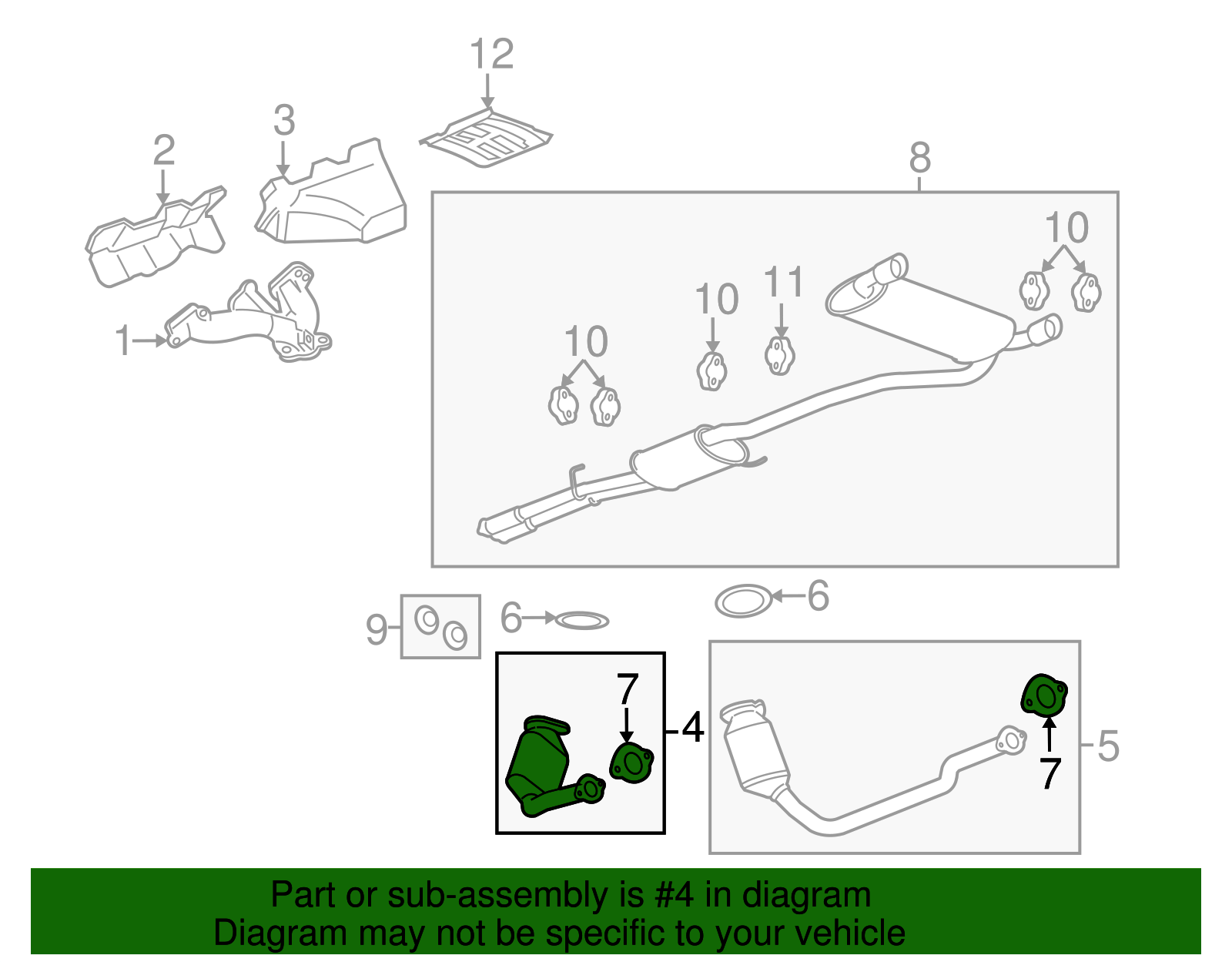 3-Way Catalytic Converter with Gasket and Studs - GM (96817483)