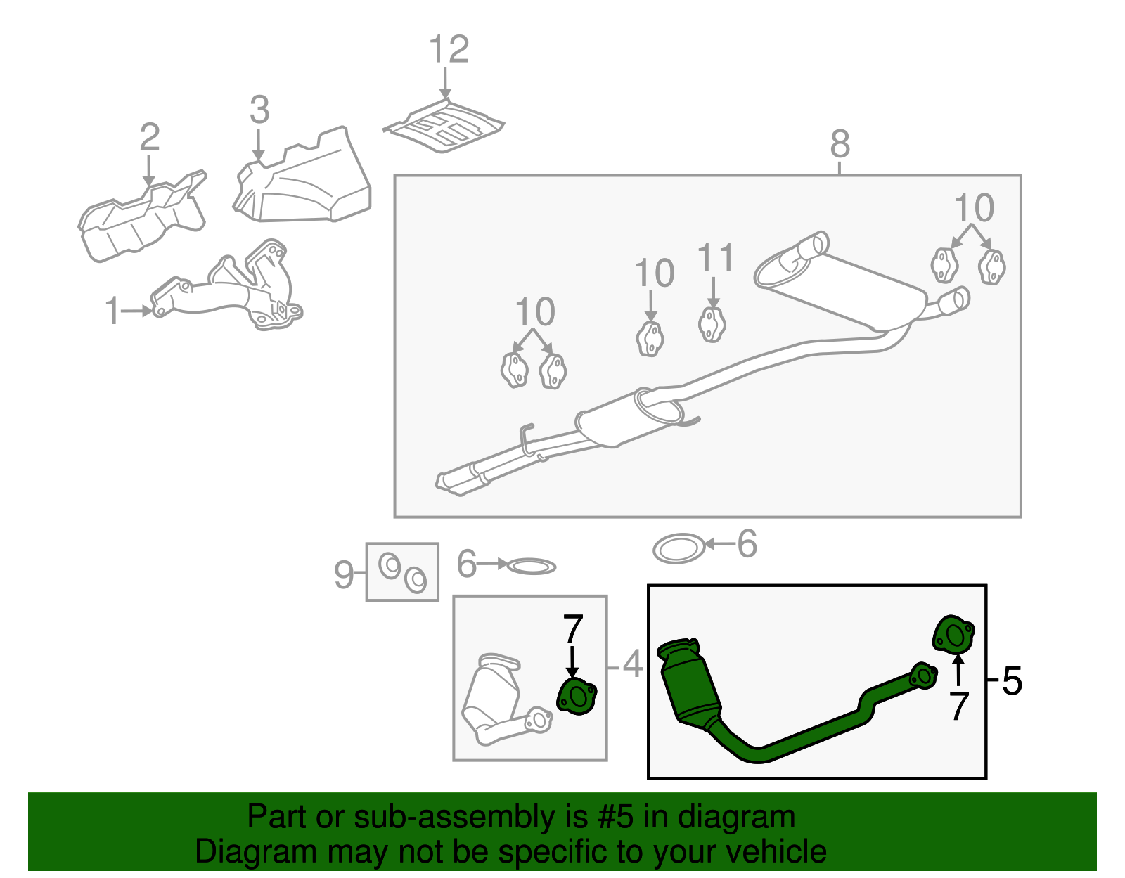 3-Way Catalytic Converter with Gasket and Studs - GM (96817482)